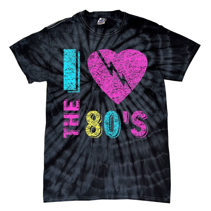 I Love The 80s 90s Costume Funny Party Tie-Dye T-Shirt