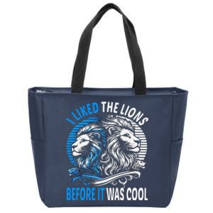 I Liked The Lions Before It Was Cool For Mom Dad Zip Tote Bag