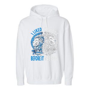 I Liked The Lions Before It Was Cool For Mom Dad Garment-Dyed Fleece Hoodie