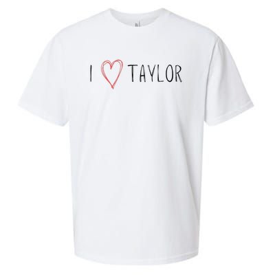 I love Taylor I heart Taylor First Name Sueded Cloud Jersey T-Shirt