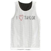 I love Taylor I heart Taylor First Name Mesh Reversible Basketball Jersey Tank