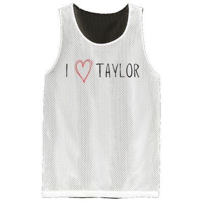 I love Taylor I heart Taylor First Name Mesh Reversible Basketball Jersey Tank