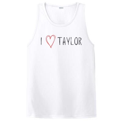 I love Taylor I heart Taylor First Name PosiCharge Competitor Tank