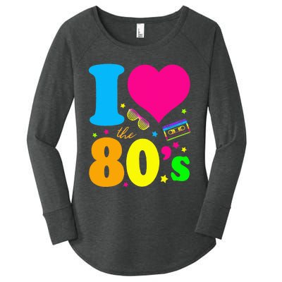 I Love The 80S 80s 90s Costume Party Women's Perfect Tri Tunic Long Sleeve Shirt