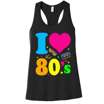 I Love The 80S 80s 90s Costume Party Women's Racerback Tank