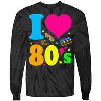 I Love The 80S 80s 90s Costume Party Tie-Dye Long Sleeve Shirt