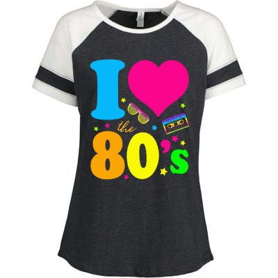 I Love The 80S 80s 90s Costume Party Enza Ladies Jersey Colorblock Tee