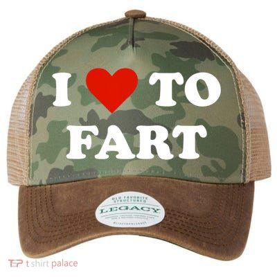 I Love To Fart Heart Legacy Tie Dye Trucker Hat