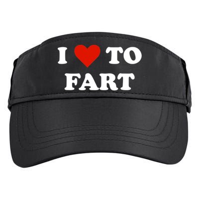 I Love To Fart Heart Adult Drive Performance Visor