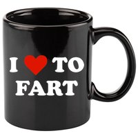 I Love To Fart Heart 11oz C Handle Ceramic Mug