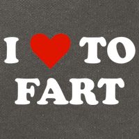 I Love To Fart Heart Cotton Canvas Backpack