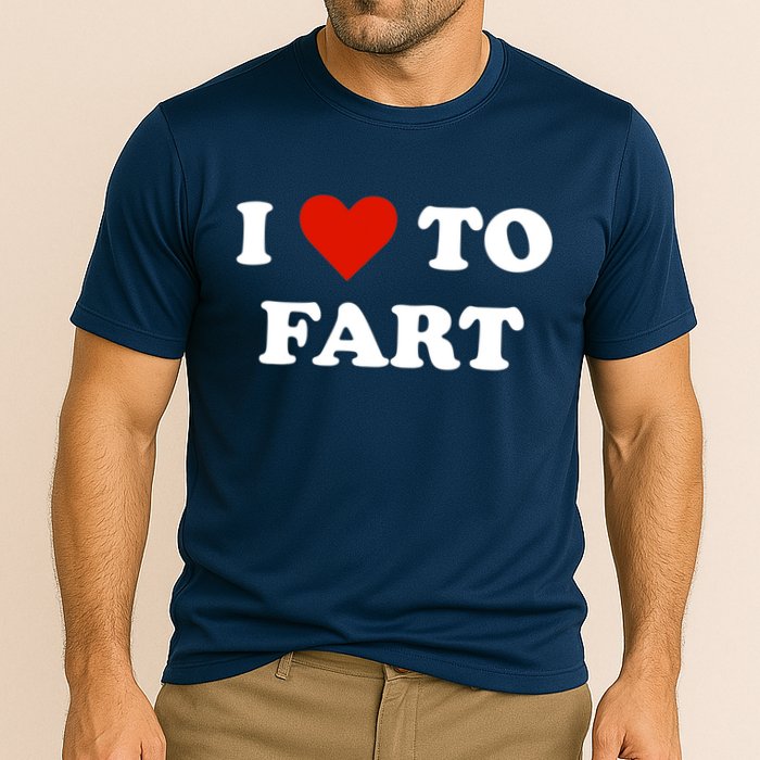 I Love To Fart Heart Cooling Performance Crew T-Shirt