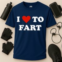 I Love To Fart Heart Cooling Performance Crew T-Shirt