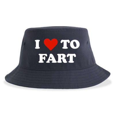 I Love To Fart Heart Sustainable Bucket Hat