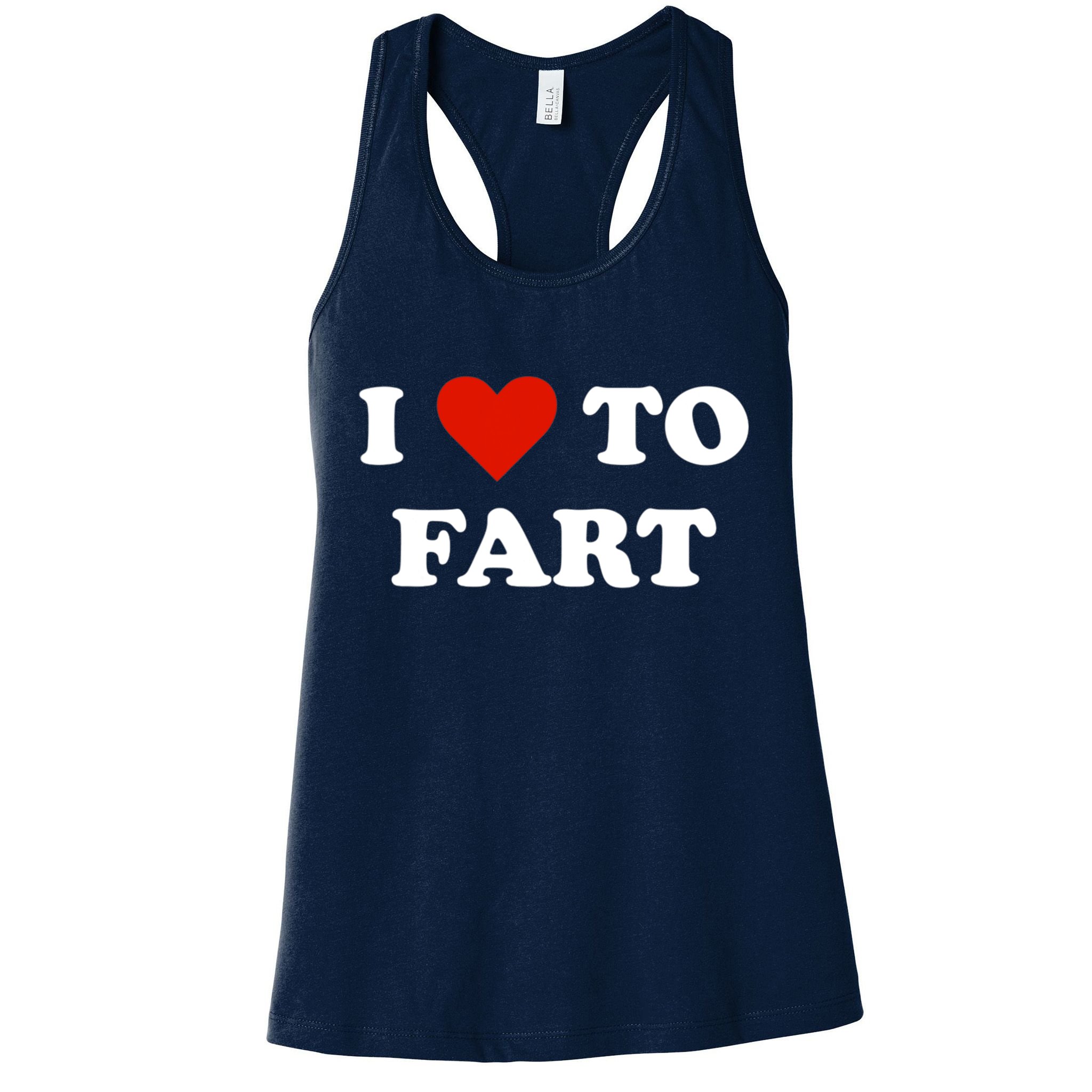 I Love To Fart Heart Womens Tank Top