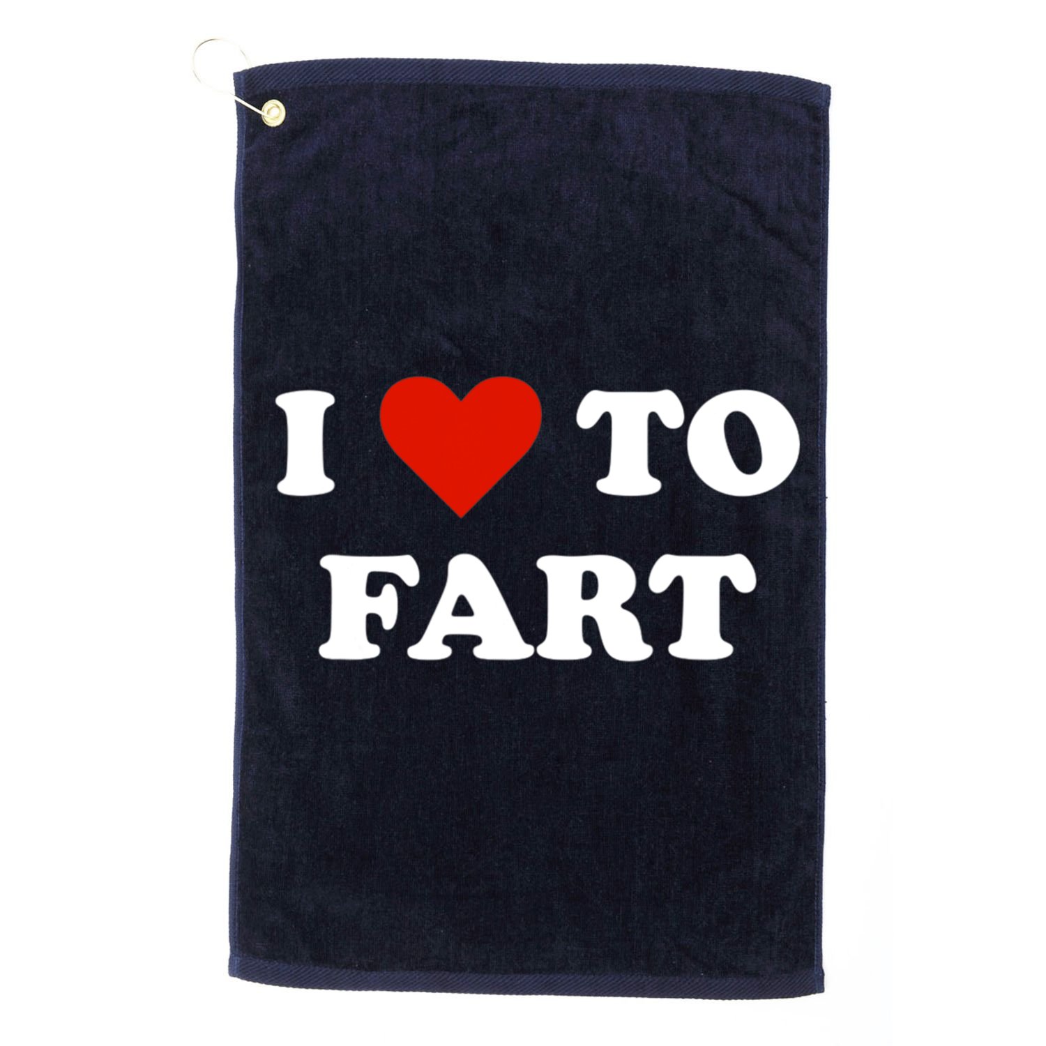 I Love To Fart Heart Golf Towel