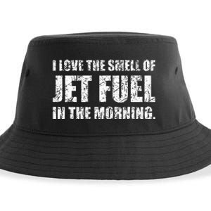 I Love The Smell Of Jet Fuel In The Morning Aviation Humor Sustainable Bucket Hat