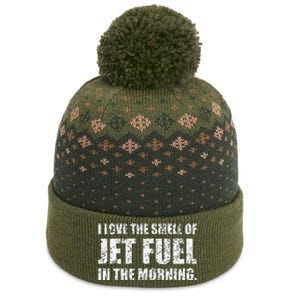 I Love The Smell Of Jet Fuel In The Morning Aviation Humor The Baniff Cuffed Pom Beanie