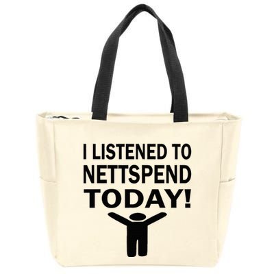 I Listened To Nettspend Today Concert Music Zip Tote Bag