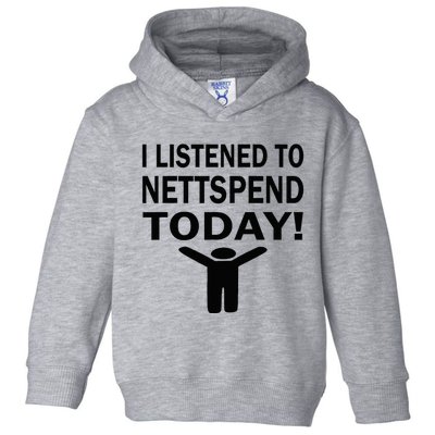 I Listened To Nettspend Today Concert Music Toddler Hoodie