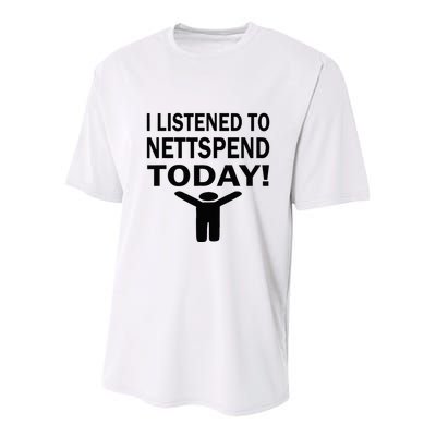 I Listened To Nettspend Today Concert Music Youth Performance Sprint T-Shirt