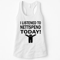 I Listened To Nettspend Today Concert Music Womens Tank Top