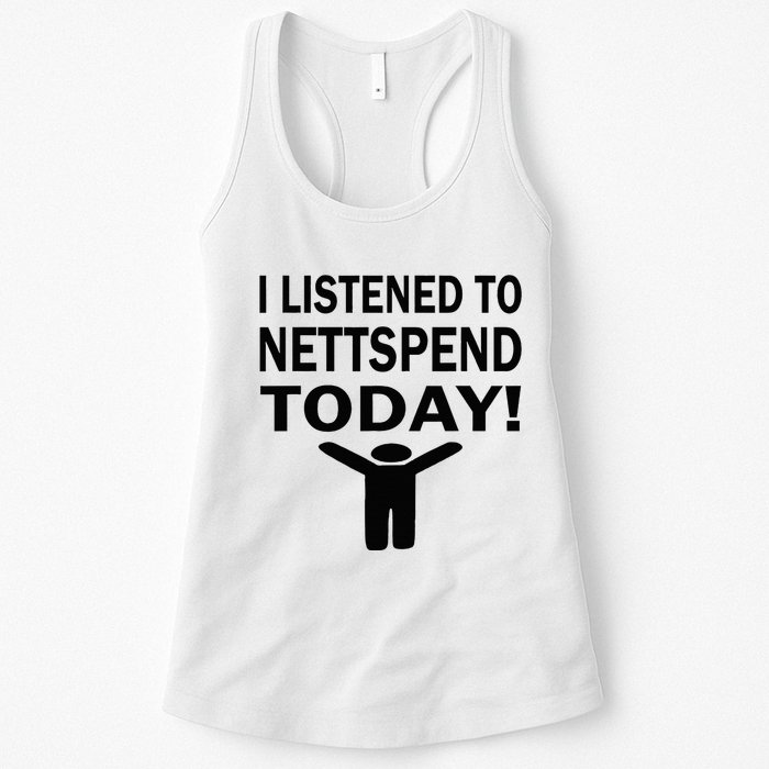 I Listened To Nettspend Today Concert Music Womens Tank Top