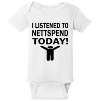 I Listened To Nettspend Today Concert Music Baby Bodysuit