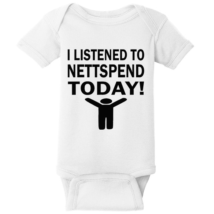 I Listened To Nettspend Today Concert Music Baby Bodysuit