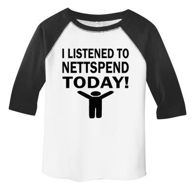 I Listened To Nettspend Today Concert Music Toddler Fine Jersey T-Shirt
