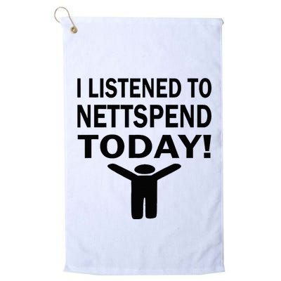 I Listened To Nettspend Today Concert Music Golf Towel