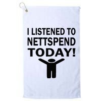 I Listened To Nettspend Today Concert Music Golf Towel
