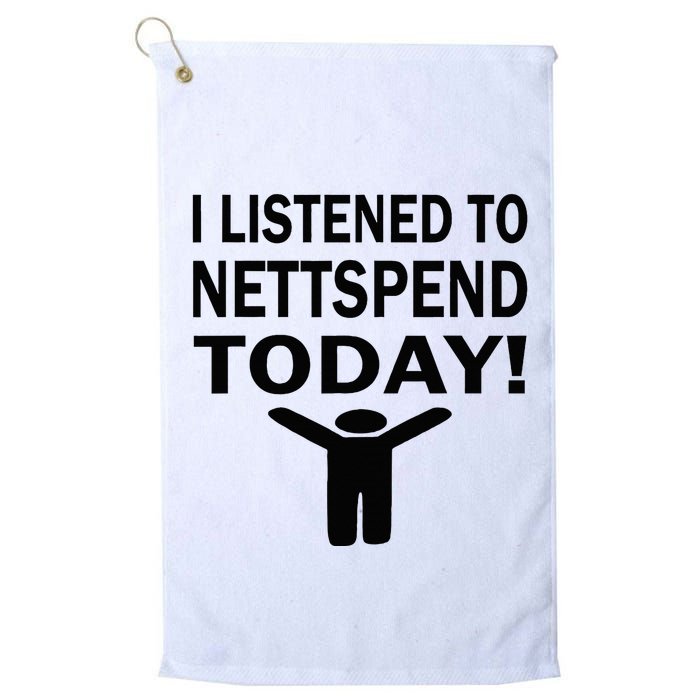 I Listened To Nettspend Today Concert Music Golf Towel