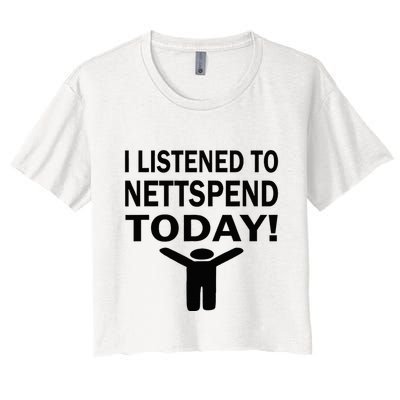 I Listened To Nettspend Today Concert Music Crop Top