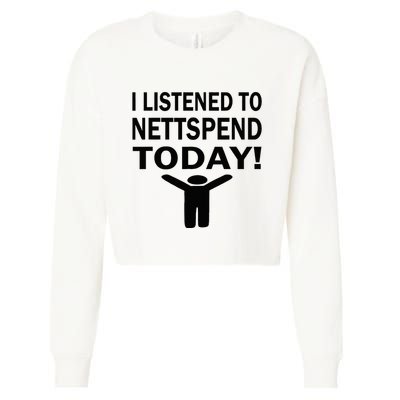 I Listened To Nettspend Today Concert Music Cropped Pullover Crew