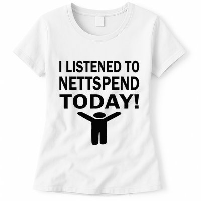I Listened To Nettspend Today Concert Music Womens T-Shirt