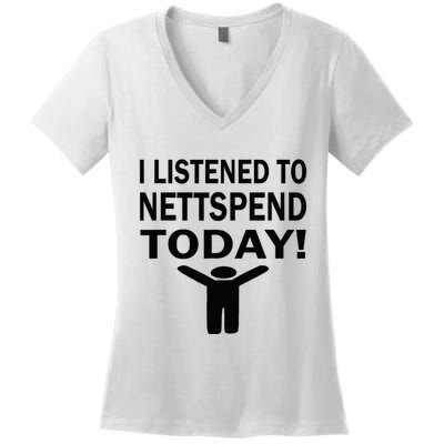 I Listened To Nettspend Today Concert Music Women's V-Neck T-Shirt