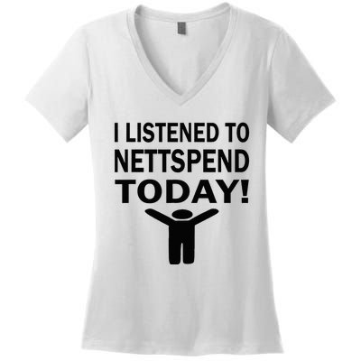 I Listened To Nettspend Today Concert Music Women's V-Neck T-Shirt