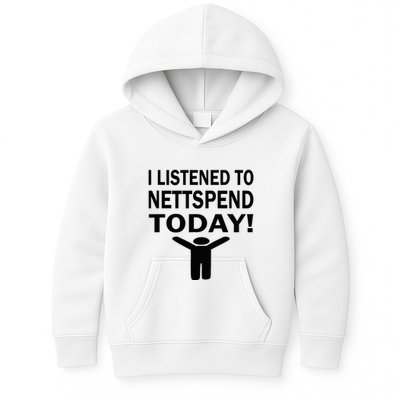 I Listened To Nettspend Today Concert Music Kids Hoodie