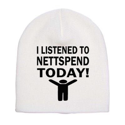 I Listened To Nettspend Today Concert Music Short Acrylic Beanie