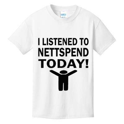 I Listened To Nettspend Today Concert Music Kids T-Shirt