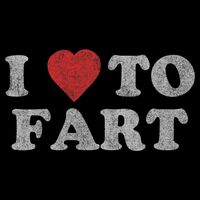 I Love To Fart Design Cropped Pullover Crew