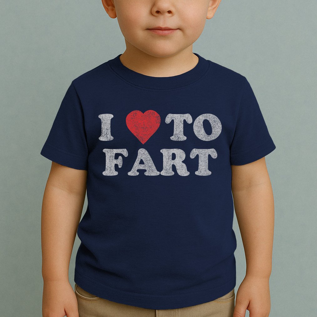 I Love To Fart Design Toddler T-Shirt
