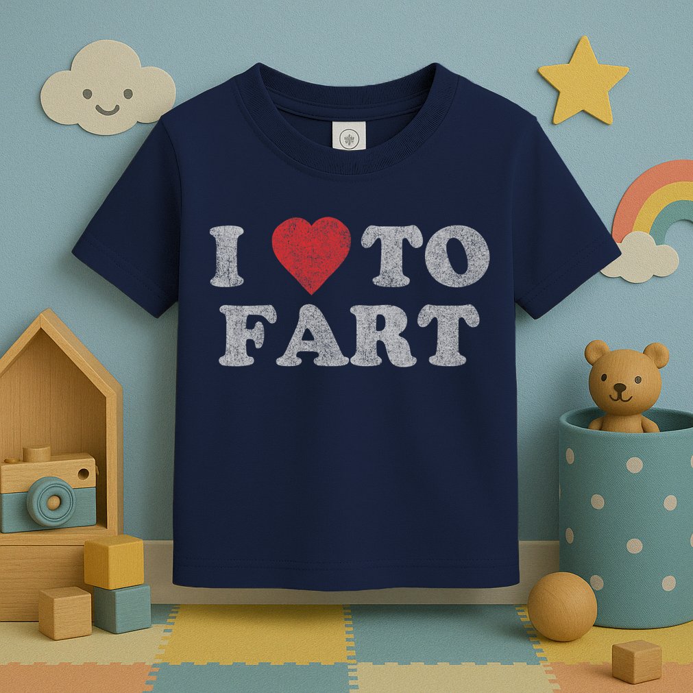 I Love To Fart Design Toddler T-Shirt