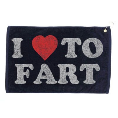 I Love To Fart Design Grommeted Golf Towel