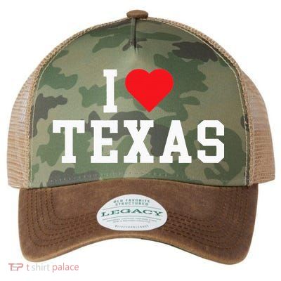 I Love Texas TX Throwback Design Legacy Tie Dye Trucker Hat