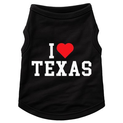 I Love Texas TX Throwback Design Doggie Tank