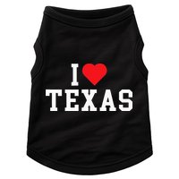 I Love Texas TX Throwback Design Doggie Tank