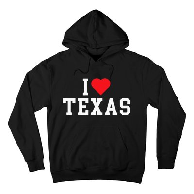 I Love Texas TX Throwback Design Hoodie