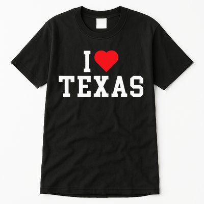 I Love Texas TX Throwback Design Tall T-Shirt